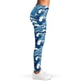 thumbnail image 4 of Blue Leopard Print Leggings, Animal Sexy Yoga Leggings For Women., 4 of 5
