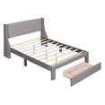 thumbnail image 6 of SESSLIFE Upholstered Platform Bed, Full Bed with a Storage Drawer, Gray Full Bed Frame, Storage Platform Bed Frames, Hold 600 LBS, No Box Spring Needed, Easy Assembly, 6 of 10