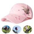thumbnail image 5 of harmtty Baseball Cap Casual Breathable Wide Brim Buckle Closure Windproof Sun Adjustable Chinese Style Bird Flower Embroidery Outdoor Women Hat for Daily Life Black, 5 of 8