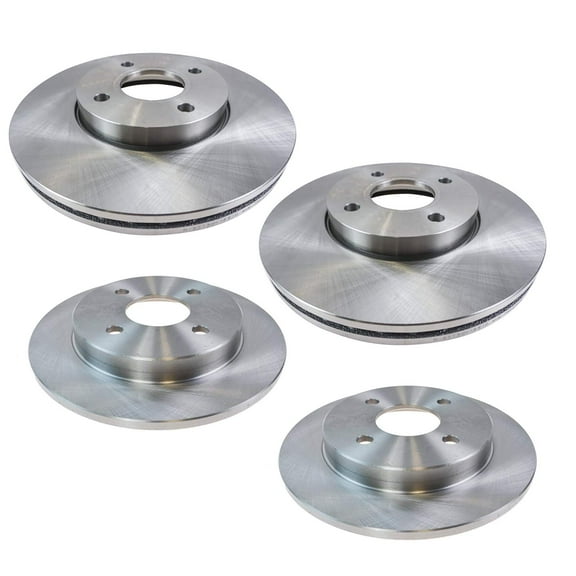 TRQ Front & Rear Brake Rotors Set Fits Select 2005-2007 Ford Focus