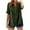 Olive Green, variant on ZQUUVOU Women's T-Shirts Henley V-Neck Solid Color Short Sleeved Blouses (Black,5XL)