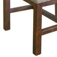 thumbnail image 4 of Maye 22 Inch Dining Chair, Set of 2, Tufted Ivory Fabric, Brown Pine Wood, 4 of 6