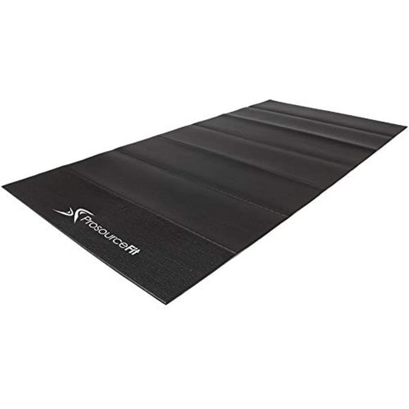Prosource Tapis de Course et Tapis d'Équipement d'Exercice Fit, Designs Pliants (7 Pieds L x 3 Pieds L x 1⁄4” T), Protecteur de Plancher en PVC à Haute Densité