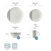 Studio Nova 16-Piece Black Porcelain Dinnerware Set