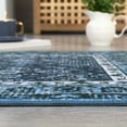 thumbnail image 2 of Tzou Vintage Moroccan Floral Runner Rugs 2x6ft Non-Slip Washable Carpet for Entryway Kitchen Laundry Room Bathroom(Navy Blue), 2 of 7