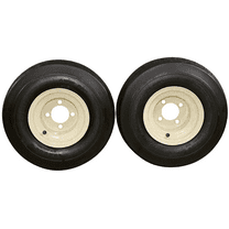 Antego Tire and Wheel 18x8.50-8 with 8x7 Tan Wheel Assembly for Golf Cart and Lawn Mower (Set of 2)