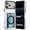 Black, variant on ELEHOLD 2-in-1 Clear Wallet Case for iPhone 17 Pro, Rugged Shockproof Protective Cover with Hidden Card Holder, Built in Kickstand, Black
