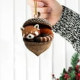 thumbnail image 2 of Forest Animal Acorn Ornaments 2026 Collection, Cozy Woodland Creature Christmas Decor with Pine Cone Designs, 2D Acrylic Animal Figurines in Acorn Shells for Xmas Tree Home Party Decor(1 pcs), 2 of 5