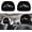 Black-Mountain, variant on 2 Pack Headrest Covers Compatible with Mexico Mexican Flag, Soft Black Fabric Head Rest Cover Universal Fit to All Car/Truck Models