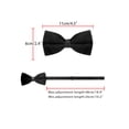 thumbnail image 3 of CORBATAS DE MOÑO DE VELVET AJUSTABLES PREATADAS PARA EL DÍA DEL PADRE, TUXEDO DE PROM, TAMAÑO ÚNICO, NEGRO, 3 of 4
