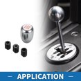 thumbnail image 3 of Unique Bargains Universal Gear Shift Knob Aluminum Alloy Car for 5 Speed Manual Vehicle W/ 3 Adapter Titanium Tone 1 Set, 3 of 6