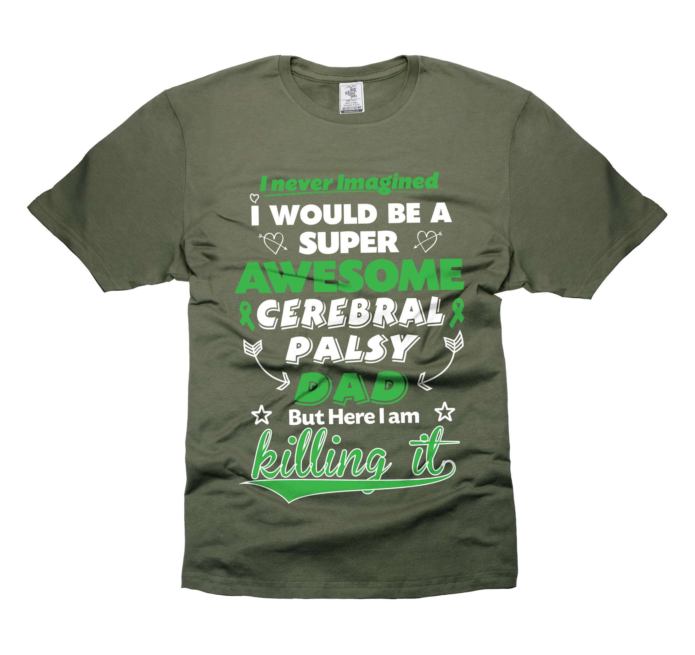 Cerebral Palsy Dad T-Shirt Cerebral Palsy Tee Cerebral Palsy Awareness Tee Autism Awareness Shirt (X-Large Grey)