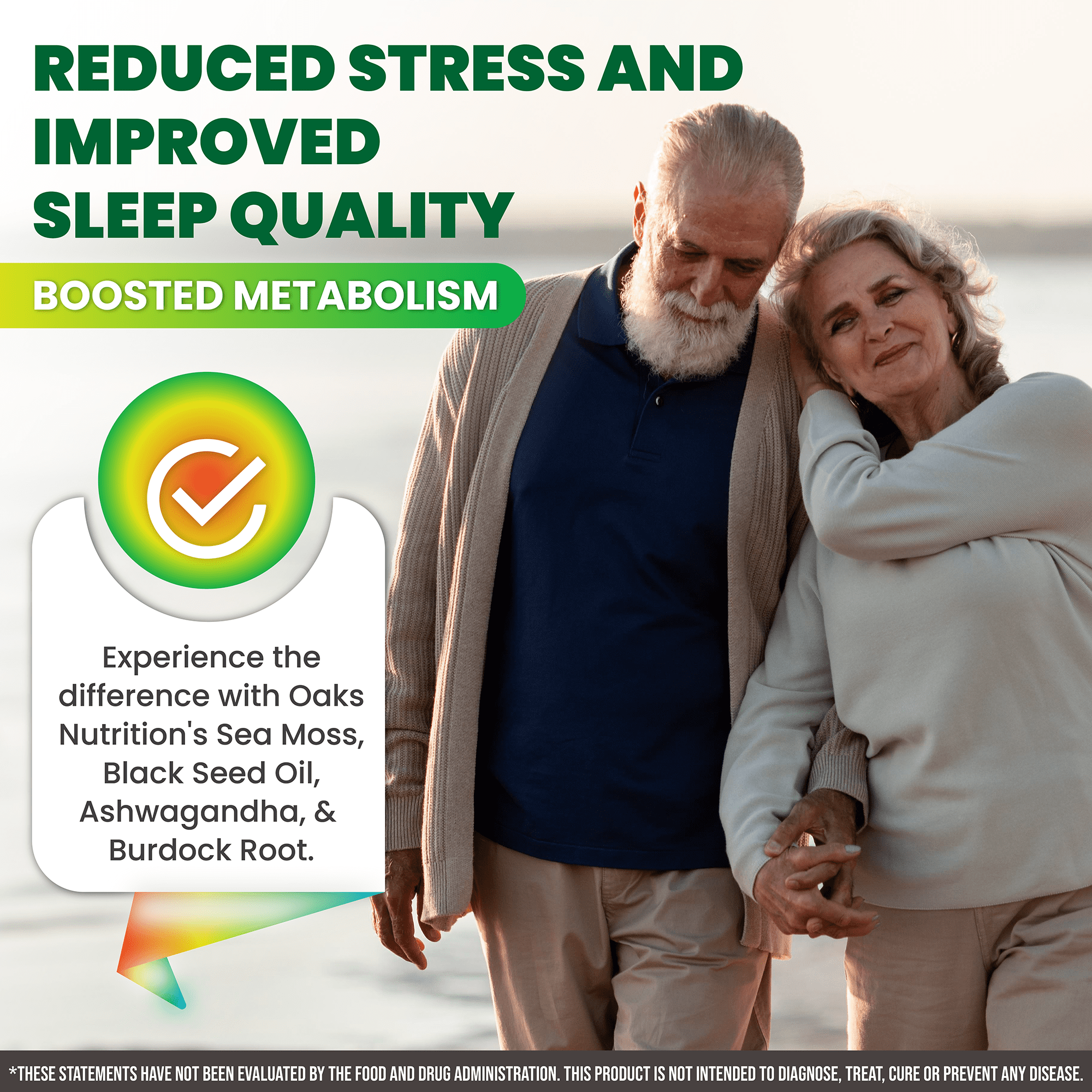 Oaks Nutrition Superfood Sea Moss, Black Seed Oil & Ashwagandha Antioxidant Multivitamin