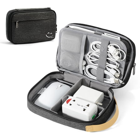 Travelkin Electronic Organizer Travel Case, Travel Cable Organizer Bag for Travel Essentials Double Layers Travel Cord