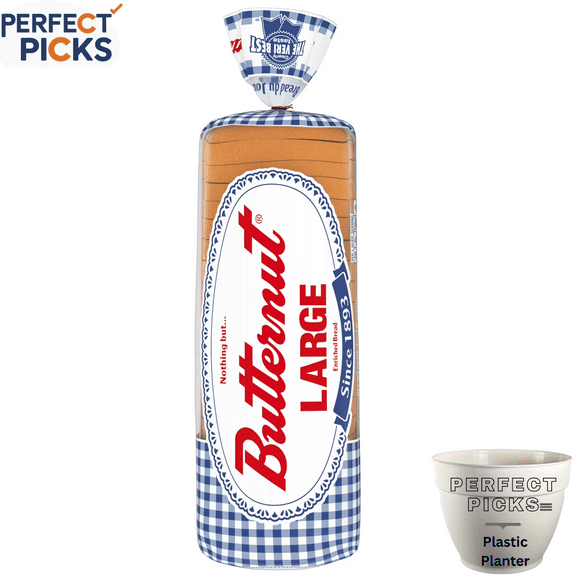 Butternut White Large Bread, 20 oz, ‌Includes 1 Plastic Planter