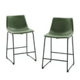 thumbnail image 5 of River Street Designs Faux Leather Bar Stool, Green, Set of 2, 5 of 10