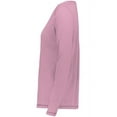 thumbnail image 3 of Augusta Sportswear B25934313 Women Super Soft-Spun Polyester Long Sleeve V-Neck T-Shirt, Dusty Rose - Small, 3 of 5