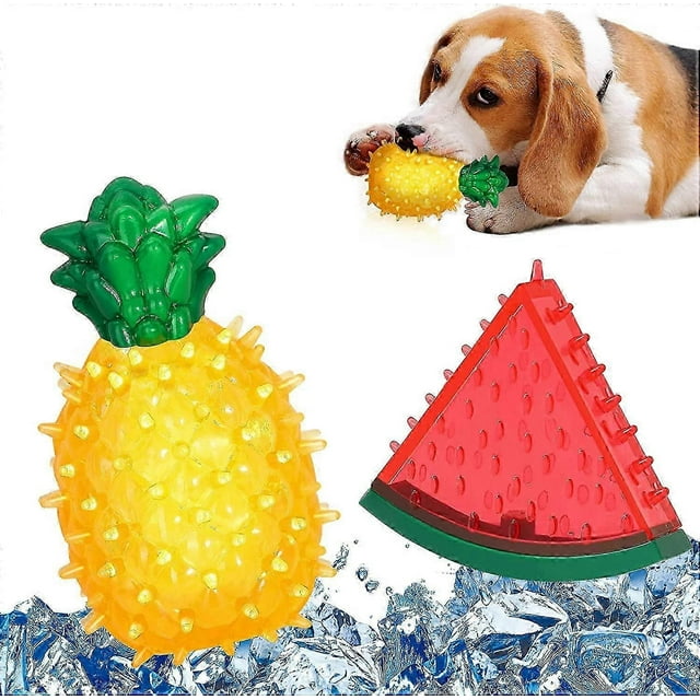 2pcs Frozen Pet Toy, Tpr Dog Frozen Fruit Toy, Pet Chew Toys, Bite Resistant Dog Toy For Dog Puppy, Colorful