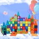thumbnail image 5 of Juego de juguetes de construcción magnéticos de 60 uds., bloques de apilamiento de construcción 3D transparentes, tableros de juego, juguetes educativos para niños de 3 años o más, 5 of 5