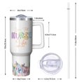 thumbnail image 2 of 40oz Nurse Tumbler and Water Bottle Combo, Two-in-One Stainless Steel Design, Promotes Hydration, The Perfect Functional Gift for Your Favorite Nurse, 2 of 5