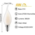 thumbnail image 2 of Led Bulb E14 With Dimmable Filament, Set Of 10 Bulbs Flame, 4 Watts Consumed Equivalence Incandescence, 2 of 5