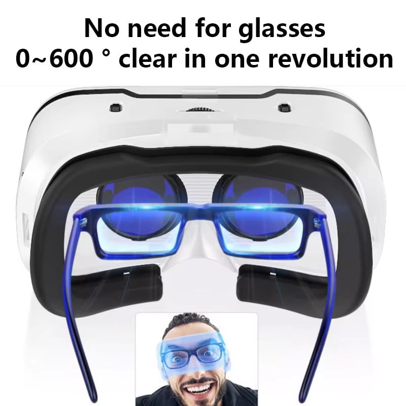 2025 Blu-ray VR Glasses Virtual Reality Headset for IOS or Android Compatible 4.7-6.5 inch,Adjustable Virtual Reality 3D Glasses Headset Helmets with Controller, for Games & Movies-Free Surprise Gift