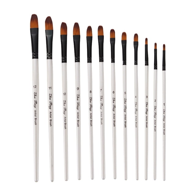 Pinceles profesionales Set Nylon Cepillo de pintura para el cabello Detalle fino Acuarela d MABOTO Cepillo de pintura