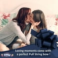 thumbnail image 2 of PMU Pull String Bows - Gift Bows for Wedding, Birthdays & Anniversaries - Ribbon Bows for Flowers & Basket Decoration - Large Bow for Gift Wrapping - 5 Inch 20 Loops Navy- (1/pkg) Pkg/1, 2 of 6