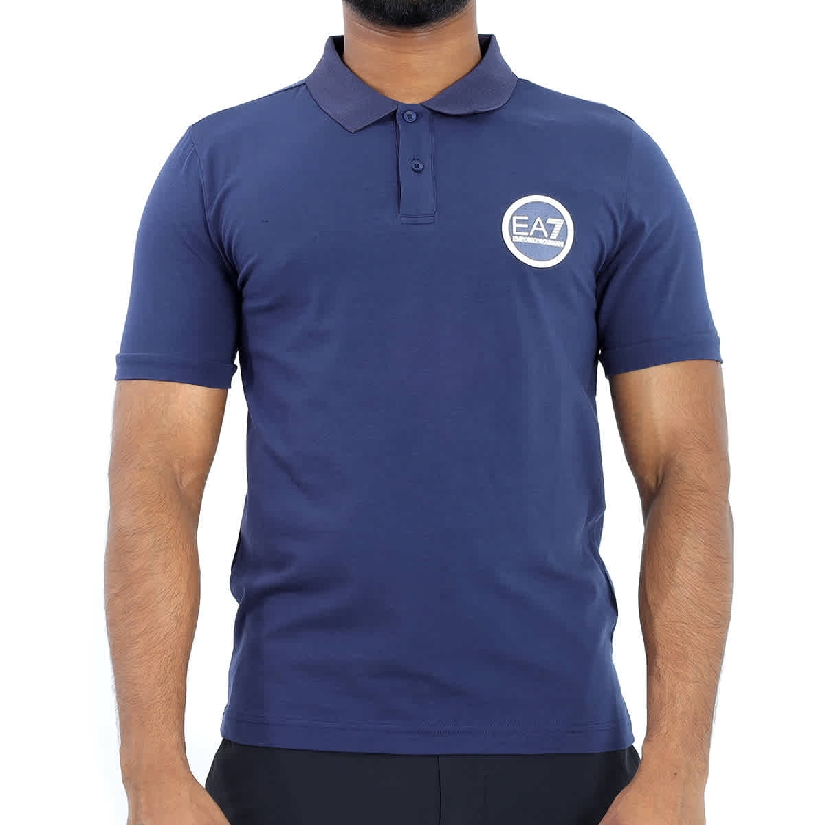 contant geld Aanleg Onzin Emporio Armani Men's EA7 Logo Stripe Polo Shirt, Size Medium - Walmart.com