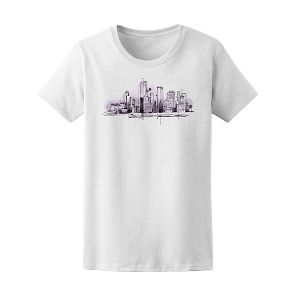City Skyline Purple Tee Men's -Image by Shutterstock