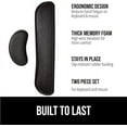 thumbnail image 2 of Ergonomic Wrist Rest Set for Keyboard & Mouse, Comfortable Support for Typing & Computing, 2-Piece Desk Pad Set, Black, 2 of 8