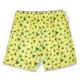 thumbnail image 2 of Pantalones cortos de playa para hombre Diseño con cordón Estampado de leopardo Poliéster 2 bolsillos laterales inclinados Quinto pantalón Pantalones cortos para verano Amarillo S, 2 of 7