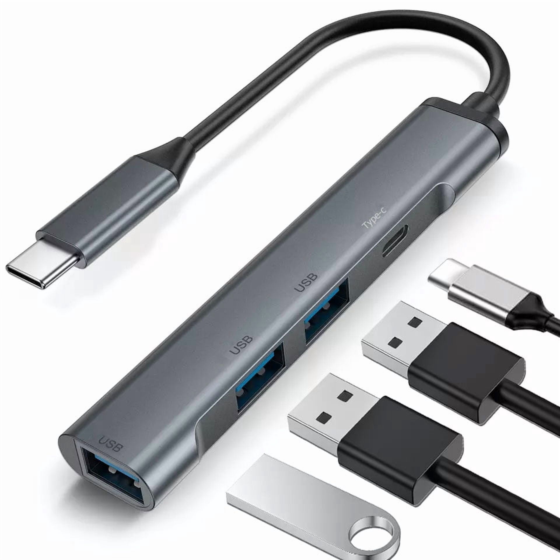 USB-C Adapter 4-in-1 Hub PD for iPhone 15/16/Plus/Pro/Pro Max/16e - TYPE-C Charger Port USB Splitter