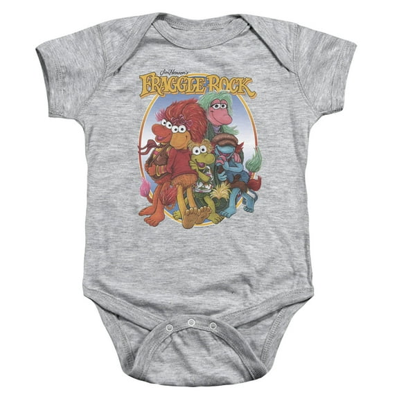 Fraggle Rock Group Hug-Infant Snapsuit Athletic Heather-18Mos