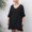 Black, variant on by Aligament Women Oversized Swimwear Cover-Up