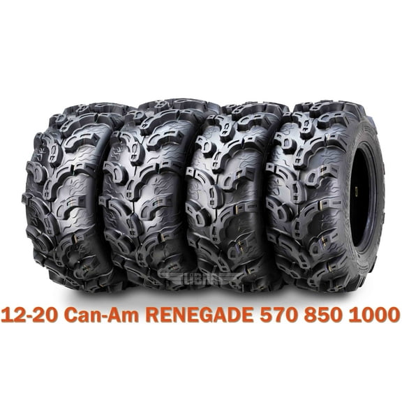 (4) WANDA 25X8X12 25X10X12 fit 12-20 Can-Am RENEGADE 570 850 1000 ATV Tire Set Super Mud