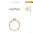 thumbnail image 5 of ANGARA Natural Princess Cut Diamond Ring in 14K Rose Gold for Women (Size-4.2mm| Color-G| Clarity-VS2) | April Birthstone, Anniversary, Jewelry Gift for Women | Natural Diamond Ring, 5 of 10