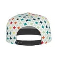thumbnail image 4 of Daiia Colorful Geometric print Flat Bill Hats Flat Brim Trucker Cap Baseball Cap Adjustable Classic Low Profile Hat Unconstructed Plain Cap, 4 of 9