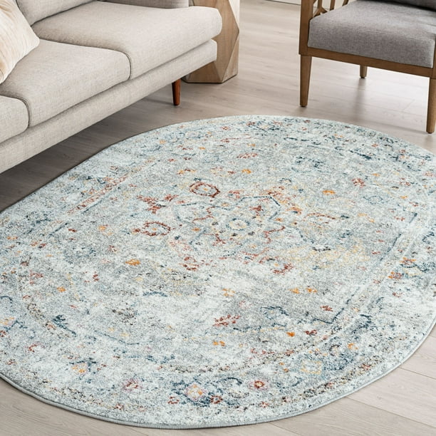 Bliss Rugs Kaidi Traditional Indoor Oval Area Rug