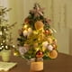 thumbnail image 4 of Decoraciones Del Árbol de Navidad Árbol de Escritorio Rosa Flocado 50x33cm con Luces Led, Luces Del Árbol de Navidad Mini Regalo de Bricolaje para el Estante de la Oficina, 4 of 6