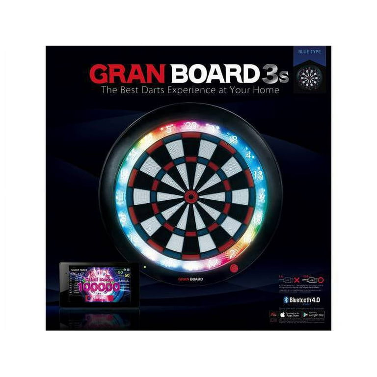 GRAN BOARD 3s Bluetooth Electronic Dartboard - Blue - Walmart.com