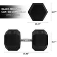 thumbnail image 2 of Signature Fitness Hex Single Dumbbell Weight Training Workout Equipment, 100 lb, 2 of 6