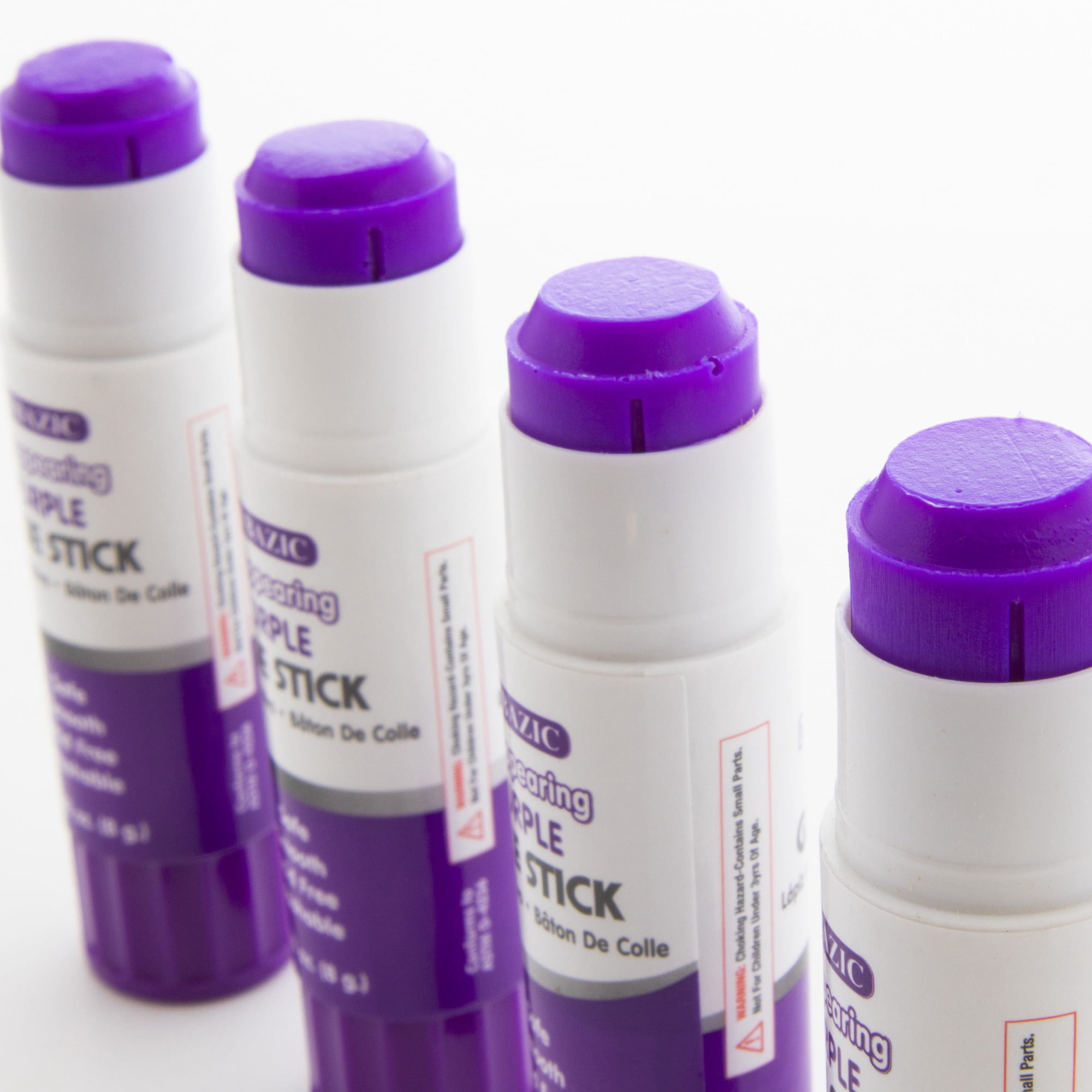 BAZIC Washable Disappearing Purple Glue Stick 21g/0.7 Oz, Color Acid Free Glue Sticks (2/Pack), 144-Packs