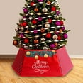 thumbnail image 3 of kiskick Cute Christmas Tree Collar: Santa Claus Snowman Letter Printed Box Decorative Props - Plush Desktop Tree Foot Box - Christmas Decoration Party Supplies, 3 of 8