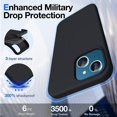 thumbnail image 4 of Funda diseñada para iPhone 13 Mini [protección militar 6x probada] Funda de silicona suave con forro de microfibra antiarañazos, protección delgada a prueba de golpes, 4 of 5