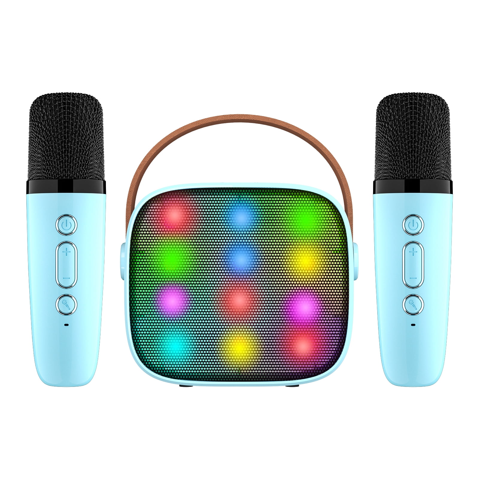 BONAOK Mini Karaoke Machine with 2 Wireless Microphones for Kids Adults