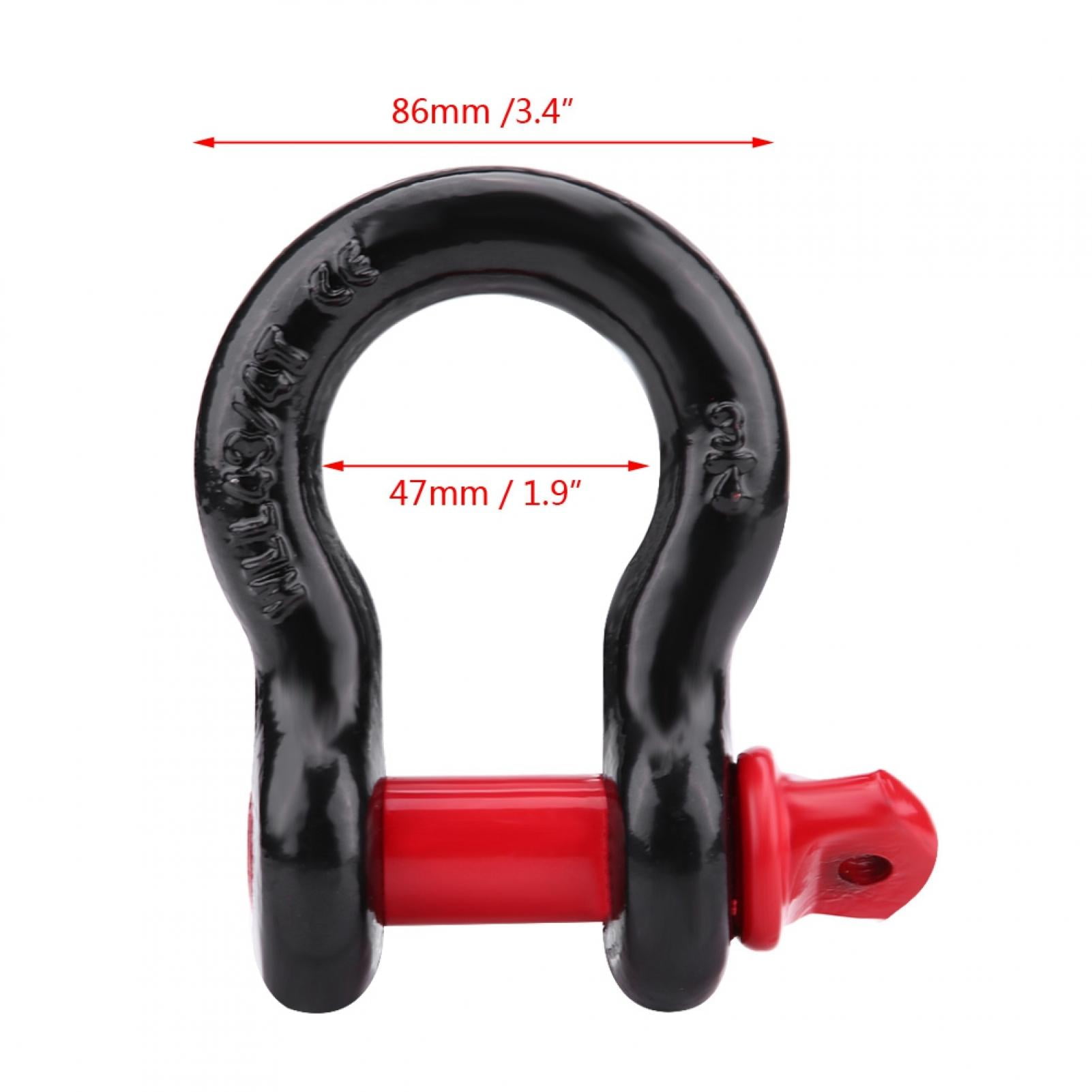 Easy To Install Winch Shackle, Steel 2 Sizes Shackle Mount, Tie Downs