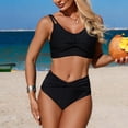 thumbnail image 5 of uublik Swimwear Tankini for Women Bathing Suit for Women Push Up Swimwear Built in Bra Swimsuit Cheeky Bikini Swimsuit Black, 5 of 5