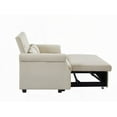 thumbnail image 5 of [Modern 55'' Shiny Velvet Convertible Loveseat Sofa Couch w/ Lumbar Pillows & Removable Armrest], 5 of 14
