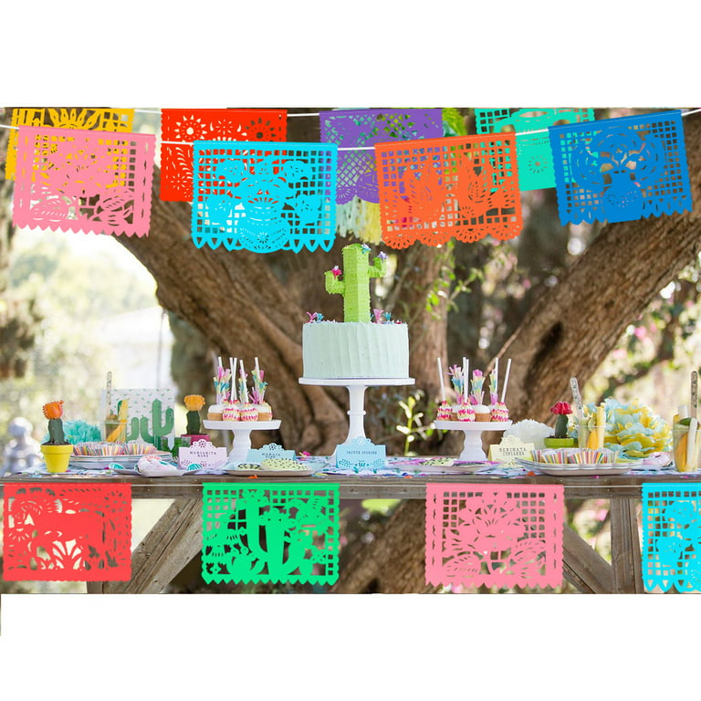 DIY Cinco De Mayo Fiesta Banner - Papel Picado  Diy birthday banner, Diy  banner, Bridal shower banner diy